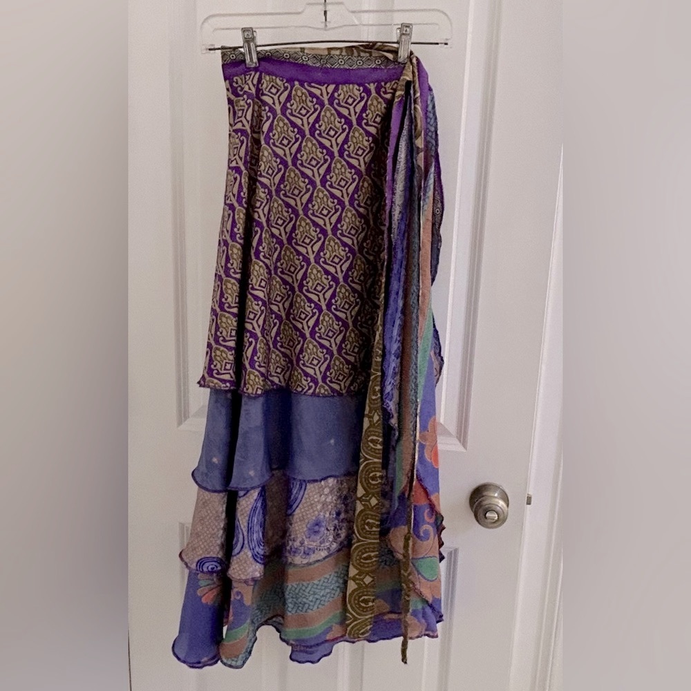 Exquisite, hard to find four-tier sari skirt from JC Fair Trade